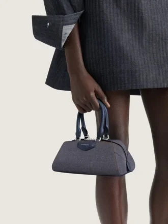 Mini Antigona Bag East-West in denim