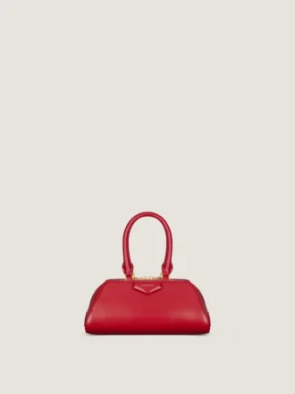 Mini Antigona Bag East-West in pelle Box