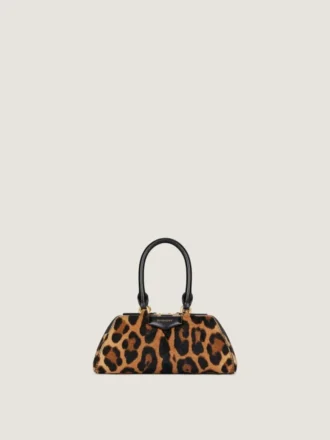 Mini borsa Antigona East-West in pelle effetto leopardo