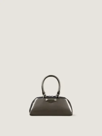 Mini borsa Antigona East-West in pelle effetto specchio