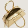 Mini borsa Antigona East-West in pelle laminata Mini borsa Antigona East-West in pelle laminata