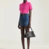 Mini gonna cargo in denim blu medio Mini gonna cargo in denim blu medio