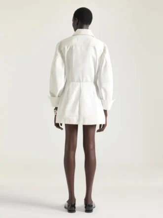 Miniabito Cocoon in denim bianco