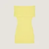 Miniabito con spalle scoperte in lana