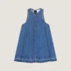 Miniabito in denim blu medio