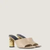 Mules con tacco a nastro in pelle Mules con tacco a nastro in pelle