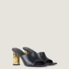 Mules con tacco a nastro in pelle Mules con tacco a nastro in pelle