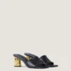 Mules con tacco a nastro in pelle Mules con tacco a nastro in pelle