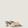 Mules con tacco a nastro in pelle Mules con tacco a nastro in pelle
