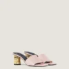 Mules con tacco a nastro in pelle Mules con tacco a nastro in pelle