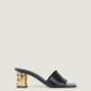 Mules con tacco a nastro in pelle Mules con tacco a nastro in pelle