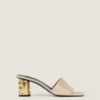 Mules con tacco a nastro in pelle Mules con tacco a nastro in pelle
