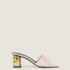 Mules con tacco a nastro in pelle Mules con tacco a nastro in pelle