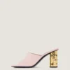 Mules con tacco a nastro in pelle Mules con tacco a nastro in pelle