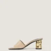 Mules con tacco a nastro in pelle Mules con tacco a nastro in pelle