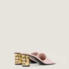 Mules con tacco a nastro in pelle Mules con tacco a nastro in pelle