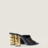 Mules con tacco a nastro in pelle Mules con tacco a nastro in pelle