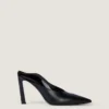 Mules con tacco a spillo in pelle Mules con tacco a spillo in pelle