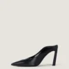 Mules con tacco a spillo in pelle Mules con tacco a spillo in pelle