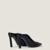 Mules con tacco a spillo in pelle Mules con tacco a spillo in pelle
