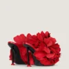 Mules con tacco Boudoir in pelle con petali di rosa
