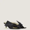 Mules con tacco Boudoir in pelle nappa con fiocco Mules con tacco Boudoir in pelle nappa con fiocco