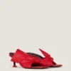 Mules con tacco Boudoir in pelle nappa con fiocco Mules con tacco Boudoir in pelle nappa con fiocco