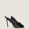 Mules con tacco Boudoir in pelle nappa con fiocco Mules con tacco Boudoir in pelle nappa con fiocco