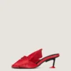 Mules con tacco Boudoir in pelle nappa con fiocco Mules con tacco Boudoir in pelle nappa con fiocco