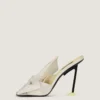 Mules con tacco Boudoir in pelle nappa con fiocco Mules con tacco Boudoir in pelle nappa con fiocco