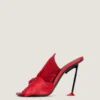 Mules con tacco Boudoir in pelle nappa con fiocco Mules con tacco Boudoir in pelle nappa con fiocco