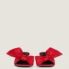 Mules con tacco Boudoir in pelle nappa con fiocco Mules con tacco Boudoir in pelle nappa con fiocco