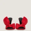 Mules con tacco Boudoir in pelle nappa con fiocco Mules con tacco Boudoir in pelle nappa con fiocco