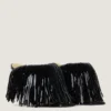 Mules con tacco Boudoir in vernice con frange Mules con tacco Boudoir in vernice con frange