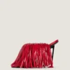 Mules con tacco Boudoir in vernice con frange Mules con tacco Boudoir in vernice con frange