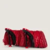 Mules con tacco Boudoir in vernice con frange Mules con tacco Boudoir in vernice con frange