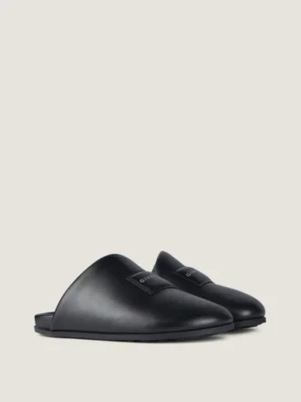 Mules imbottite in pelle nappa