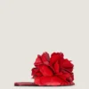 Mules piatte Boudoir in pelle con petali di rosa Mules piatte Boudoir in pelle con petali di rosa