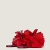 Mules piatte Boudoir in pelle con petali di rosa Mules piatte Boudoir in pelle con petali di rosa