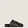 Mules piatte Label in pelle con borchie Mules piatte Label in pelle con borchie