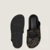 Mules piatte Label in pelle con borchie Mules piatte Label in pelle con borchie