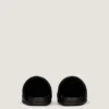 Mules piatte Label in pelle con borchie Mules piatte Label in pelle con borchie