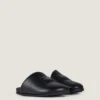 Mules piatte Label in pelle nappa Mules piatte Label in pelle nappa