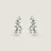 Orecchini a clip Crystal Pearl in metallo, cristalli e perle Orecchini a clip Crystal Pearl in metallo, cristalli e perle
