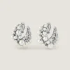 Orecchini a clip Crystal Pearl in metallo, cristalli e perle Orecchini a clip Crystal Pearl in metallo, cristalli e perle