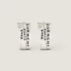 Orecchini Givenchy Tape in metallo e smalto Orecchini Givenchy Tape in metallo e smalto