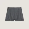 Pantaloncini a doppia piega in lana