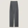 Pantaloni a doppia piega in lana Pantaloni a doppia piega in lana