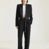 Pantaloni a doppia piega in lana Pantaloni a doppia piega in lana