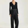 Pantaloni a doppia piega in lana e mohair Pantaloni a doppia piega in lana e mohair